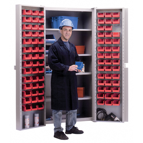 Deep-Door Combination Cabinet, 38" W x 24" D x 72" H, 4 Shelves Duraquip Inc