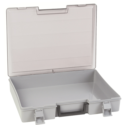 Compartment Case, Plastic, 15-1/2" W x 11-3/4" D x 2-1/2" H, Grey Duraquip Inc
