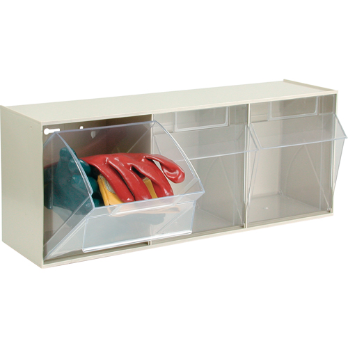 Tip-Out Bins Modular Storage System, 23-5/8" W x 7-3/4" D x 9 1/2" H, 3 Drawers Duraquip Inc