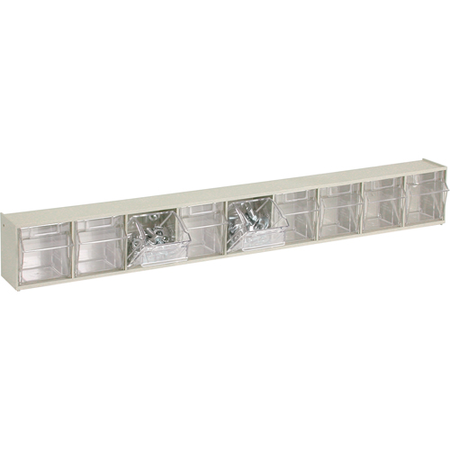 Tip-Out Bins Modular Storage System, 23-5/8" W x 2-1/2" D x 3-1/8" H, 9 Drawers Duraquip Inc