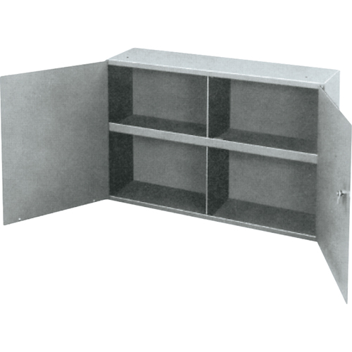 Utility Cabinet, Steel, 2 Shelves, 22-1/4" H x 33-3/4" W x 8-1/2" D, Grey Duraquip Inc
