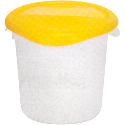 Round Storage Containers, 7-4/5" H x 8-1/2" D, 3.79 L Capacity, Clear Duraquip Inc