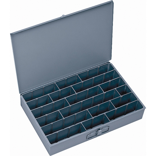 Compartment Scoop Boxes, 12" W x 18" D x 3" H, 17 Compartments Duraquip Inc
