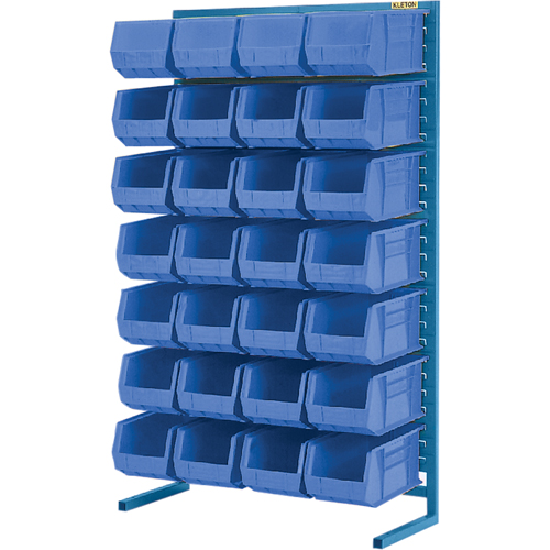 Single-Sided Stationary Bin Rack, 36" W x 12" D x 61" H, 28 Bins Duraquip Inc