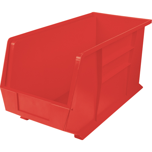 Bacs ultra empilable & suspendable, 8-1/4" la, 9" h x 18" p, Rouge Duraquip Inc