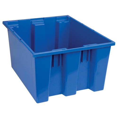 Stack & Nest Totes, 10" x 19.5" x 15.5", Blue Duraquip Inc