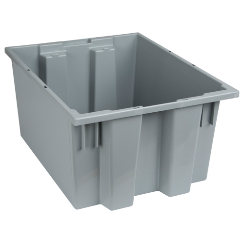Contenants Stack & Nest, 10" x 19,5" x 15,5", Gris Duraquip Inc