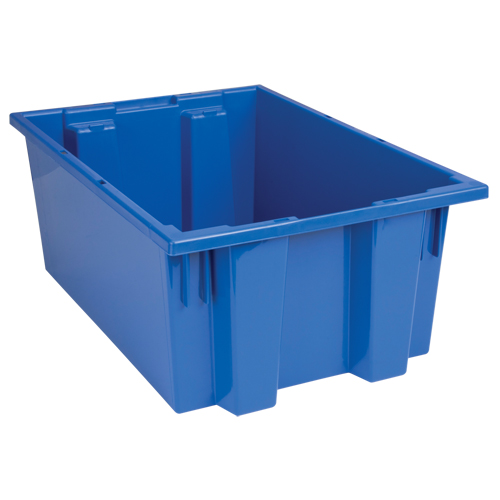Stack & Nest Totes, 8" x 19.5" x 13.5", Blue Duraquip Inc