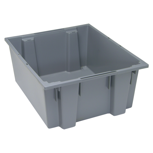 Stack & Nest Totes, 10" x 23.5" x 19.5", Grey Duraquip Inc