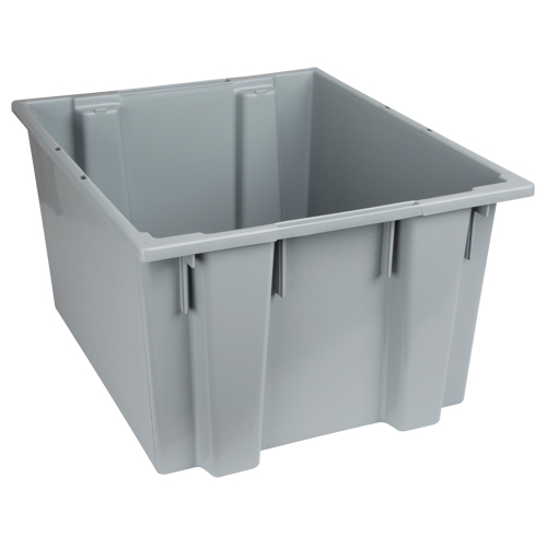 Stack & Nest Totes, 13" x 23.5" x 19.5", Grey Duraquip Inc