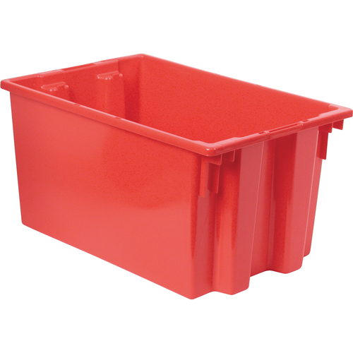 Stack & Nest Totes, 12" x 23.5" x 15.5", Red Duraquip Inc