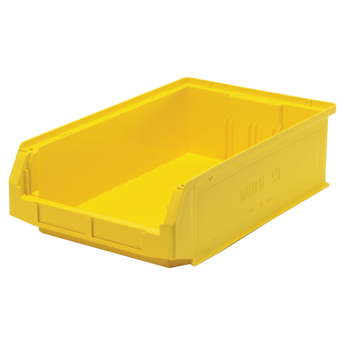 Giant Stacking Containers, 12.375" W x 19.75" D x 5.875" H, Yellow Duraquip Inc