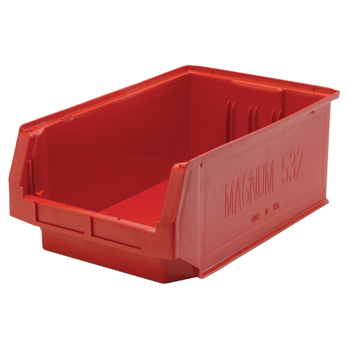 Giant Stacking Containers, 12.375" W x 19.75" D x 7.875" H, Red Duraquip Inc