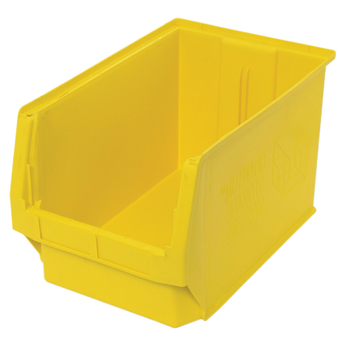 Giant Stacking Containers, 12.375" W x 19.75" D x 11.875" H, Yellow Duraquip Inc