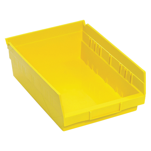 Bacs de rangement pour tablettes, 8-3/8" la x 4" H x 11-5/8" p, Jaune, Capacit&eacute; 30 lb Duraquip Inc