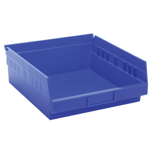 Bacs de rangement pour tablettes, 11-1/8" la x 4" H x 11-5/8" p, Bleu, Capacit&eacute; 30 lb Duraquip Inc