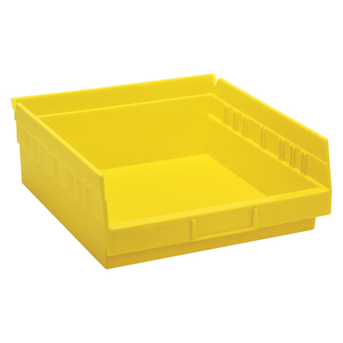 Bacs de rangement pour tablettes, 11-1/8" la x 4" H x 11-5/8" p, Jaune, Capacit&eacute; 30 lb Duraquip Inc