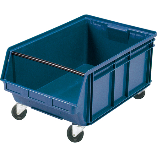 Bac g&eacute;ant empilable et mobile, 11-7/8" ha x 18-3/8" la x 29" p, Capacit&eacute; de 150 lb, Bleu Duraquip Inc