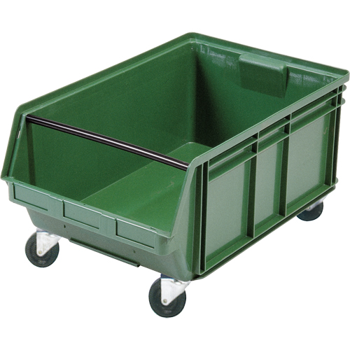 Bac g&eacute;ant empilable et mobile, 11-7/8" ha x 18-3/8" la x 29" p, Capacit&eacute; de 150 lb, Vert Duraquip Inc
