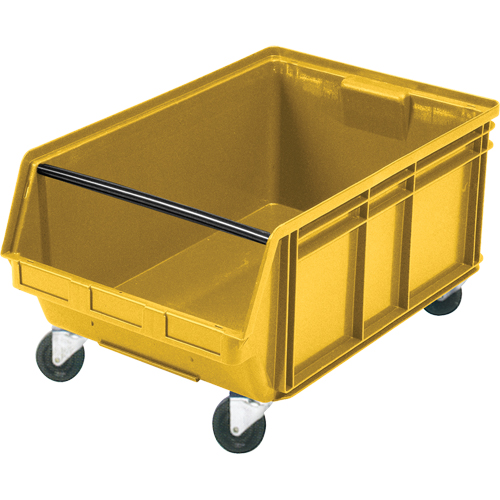 Bac g&eacute;ant empilable et mobile, 11-7/8" ha x 18-3/8" la x 29" p, Capacit&eacute; de 150 lb, Jaune Duraquip Inc