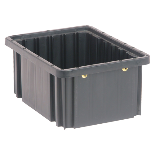 Bacs divisibles conducteurs, Polypropyl&egrave;ne, 8-1/4" la x 10-7/8" p x 5" h, Noir Duraquip Inc