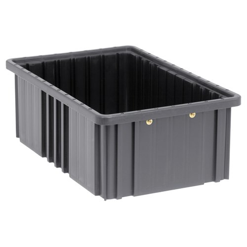 Bacs divisibles conducteurs, Polypropyl&egrave;ne, 10-7/8" la x 16-1/2" p x 6" h, Noir Duraquip Inc
