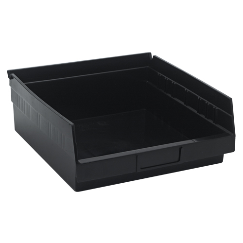 Economy Shelf Bin, 11-1/8" W x 4" H x 11-5/8" D, Black Duraquip Inc