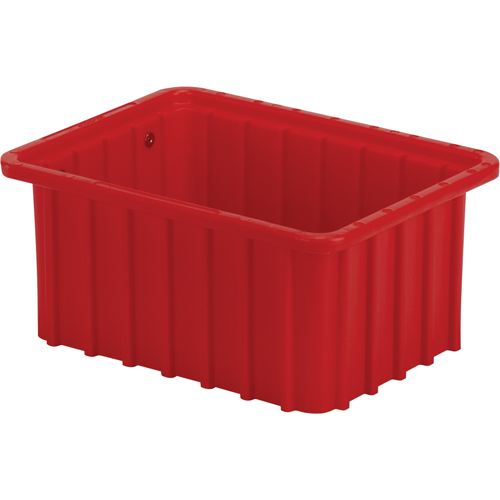 Contenant Divider Box, Poly&eacute;thyl&egrave;ne, 9,8" la x 7,3" p x 5" h, Rouge Duraquip Inc