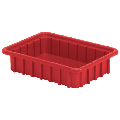Contenants Divider Box, Poly&eacute;thyl&egrave;ne, 22,4" la x 17,4" p x 5" h, Rouge Duraquip Inc