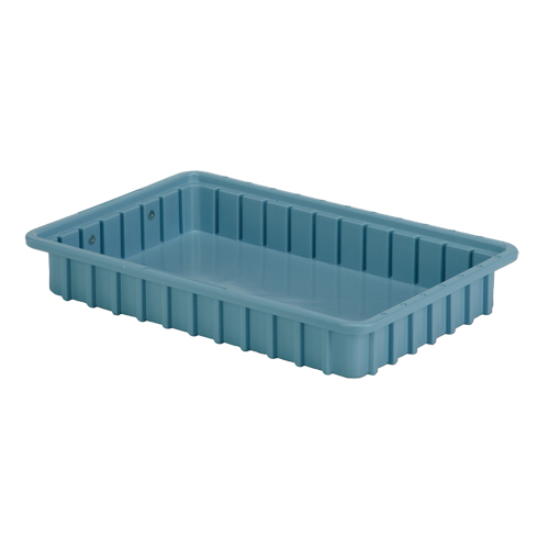 Contenants Divider Box, Poly&eacute;thyl&egrave;ne, 16,5" la x 10,9" p x 2,5" h, Bleu p&acirc;le Duraquip Inc