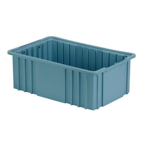 Divider Box, Polyethylene, 15.5" W x 9.9" D x 6" H, Light Blue Duraquip Inc