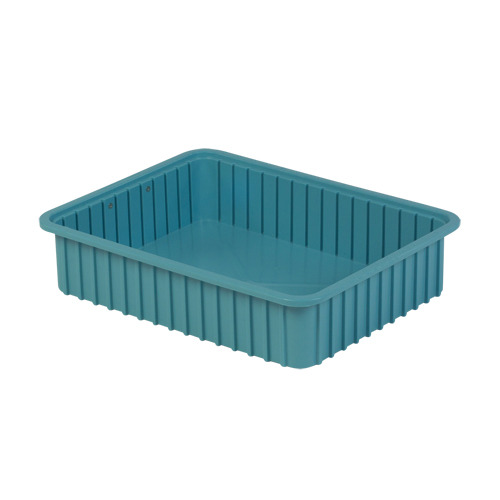 Contenants Divider Box, Poly&eacute;thyl&egrave;ne, 22,4" la x 17,4" p x 5" h, Bleu p&acirc;le Duraquip Inc