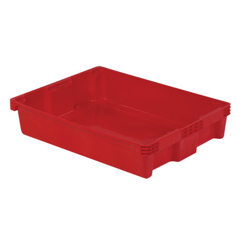 Polylewton Stack-N-Nest&reg; Containers, 6.1" x 29.6" x 22.4", Red Duraquip Inc
