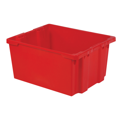 Polylewton Stack-N-Nest&reg; Containers, 15.1" x 30.1" x 24", Red Duraquip Inc