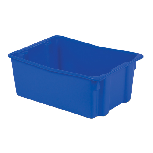 Polylewton Stack-N-Nest&reg; Containers, 10.5" x 26.1" x 18.7", Blue Duraquip Inc
