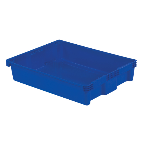 Polylewton Stack-N-Nest&reg; Containers, 6.1" x 29.6" x 22.4", Blue Duraquip Inc