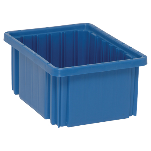 Contenants Divider Box, Plastique, 10,9" la x 8,3" p x 5" h, Bleu Duraquip Inc