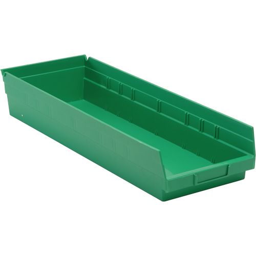 Bacs pour tablette, 8-3/8" la x 4" H x 23-5/8" p, Vert, Capacit&eacute; 50 lb Duraquip Inc