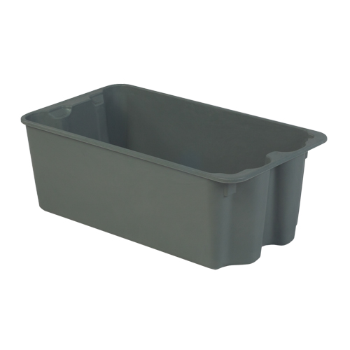 Stack-N-Nest&reg; Plexton Containers, 16.9" W x 30.6" D x 11.1" H, Grey Duraquip Inc