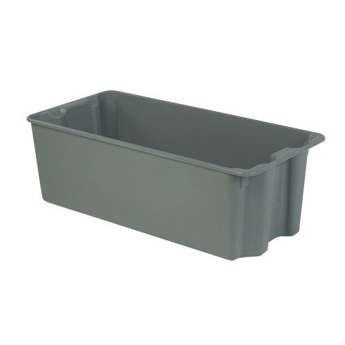 Stack-N-Nest&reg; Plexton Containers, 20.1" W x 42.5" D x 14.1" H, Grey Duraquip Inc