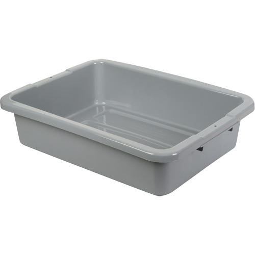 Bus/Utility Boxes - Grey, 5" H x 15" D x 20" L, Plastic, Grey Duraquip Inc