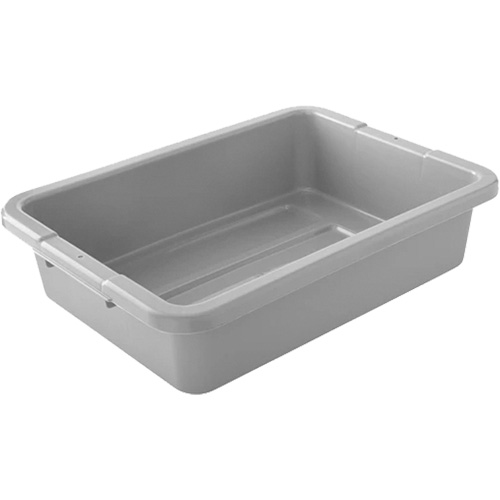 Bus/Utility Boxes - Grey, 5" H x 15" D x 20" L, Plastic, Grey Duraquip Inc