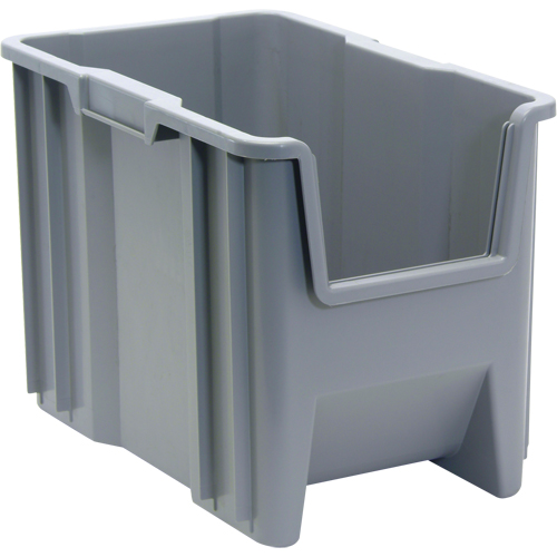 Giant Stacking Containers, 10-7/8" W x 12-1/2" H x 17-1/2" D, Grey Duraquip Inc