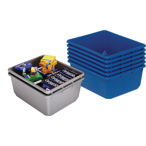 Cross Stack Bins, 11" W x 17.25" D x 12" H, Blue Duraquip Inc