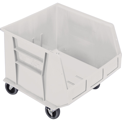 Mobile Bin, 14" H x 16-1/2" W x 18" D, 75 lbs. Capacity, Ivory Duraquip Inc