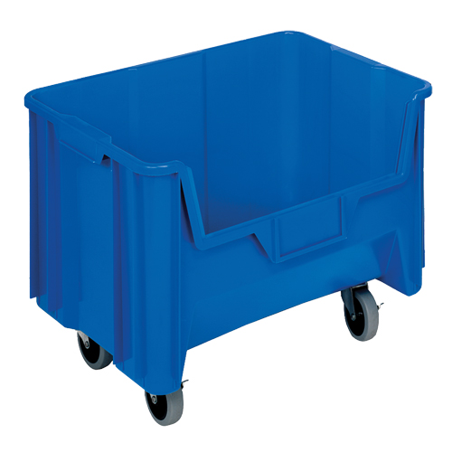 Mobile Giant Stack Container, 12-7/16" H x 19-7/8" W x 15-1/4" D, 250 lbs. Capacity, Blue Duraquip Inc