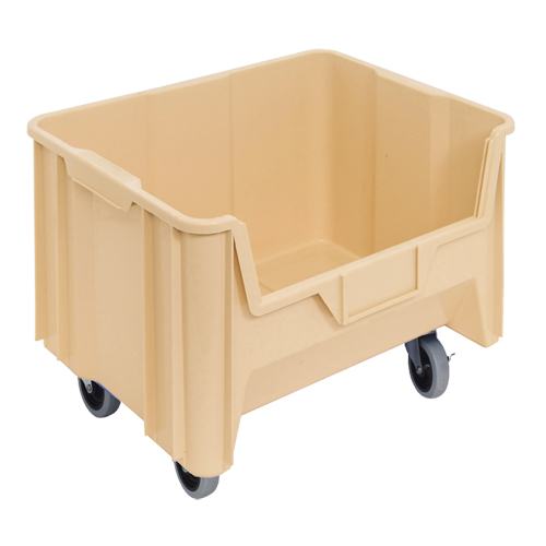 Bac g&eacute;ant mobile empilable, 12-7/16" ha x 19-7/8" la x 15-1/4" p, Capacit&eacute; de 250 lb, Ivoire Duraquip Inc