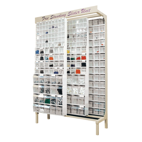 Free-Standing Tip-Out Bins Slider System, 48" W x 18" D x 77" H, 364 Drawers Duraquip Inc