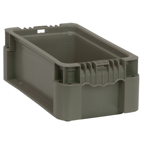Contenant pliable et empilable, 7" la x 12" p x 5" h, Gris Duraquip Inc