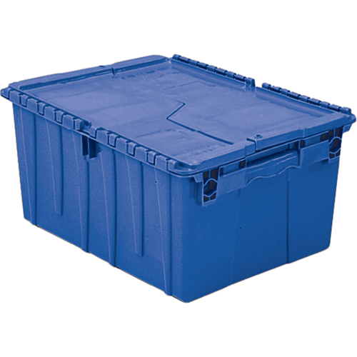 Flipak&reg; Polyethylene Plastic (PE) Distribution Containers, 22.3" x 13" x 12.8", Blue Duraquip Inc